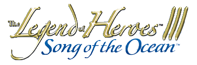 Legend of Heroes III Song of the Ocean logo for PSP